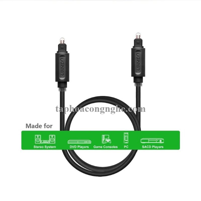 Ugreen 20590 3M Đen Dây cáp quang âm thanh 2 đầu dương 20590 30020590